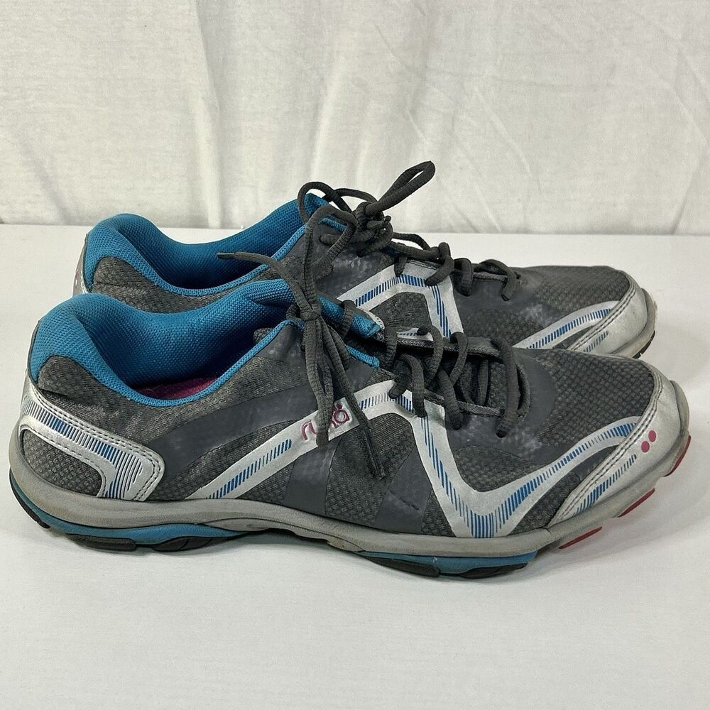 RYKA Women's Influence Cross Trainer Zumba Sneaker Shoe Blue Pink Size 11